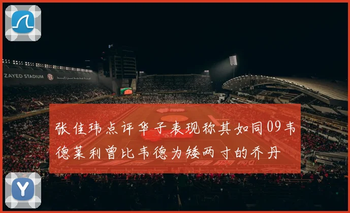 张佳玮点评华子表现称其如同09韦德莱利曾比韦德为矮两寸的乔丹